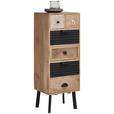 KOMMODE 40/108/35 cm Mangoholz massiv  - Hellbraun/Dunkelbraun, LIFESTYLE, Holz/Metall (40/108/35cm) - Landscape