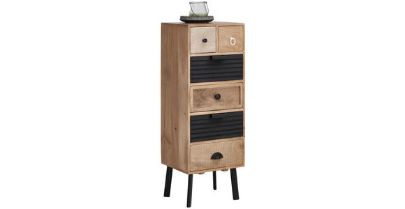 KOMMODE 40/108/35 cm Mangoholz massiv  - Hellbraun/Dunkelbraun, LIFESTYLE, Holz/Metall (40/108/35cm) - Landscape