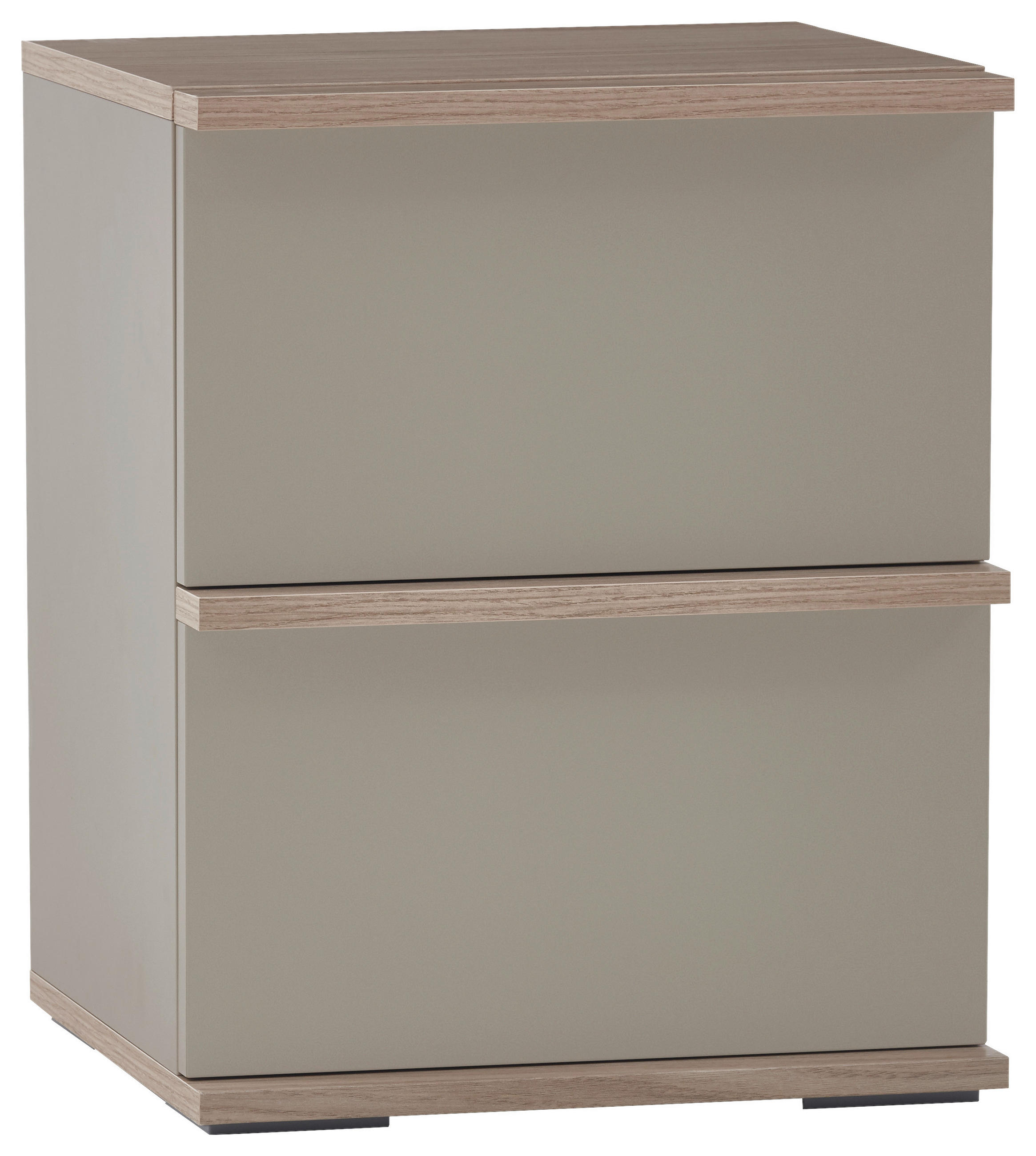 NACHTSCHRANK 45/55/40 cm  - Eichefarben/Hellgrau, Design, Holzwerkstoff/Kunststoff (45/55/40cm) - home24