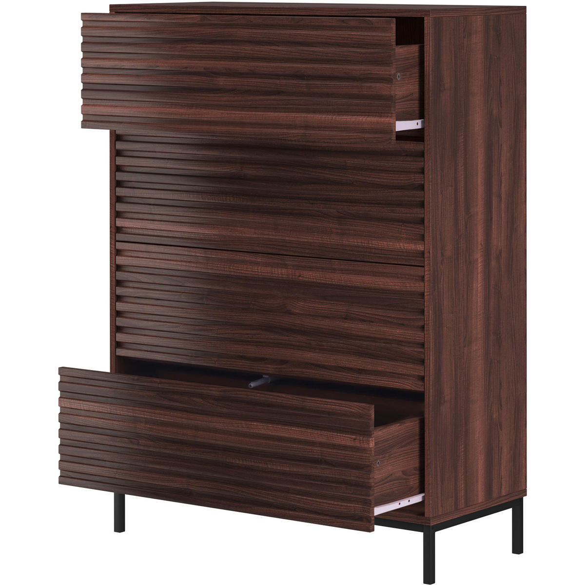 HIGHBOARD  in 80/110/35 cm  - Schwarz/Braun, Design, Holzwerkstoff/Metall (80/110/35cm) - MID.YOU