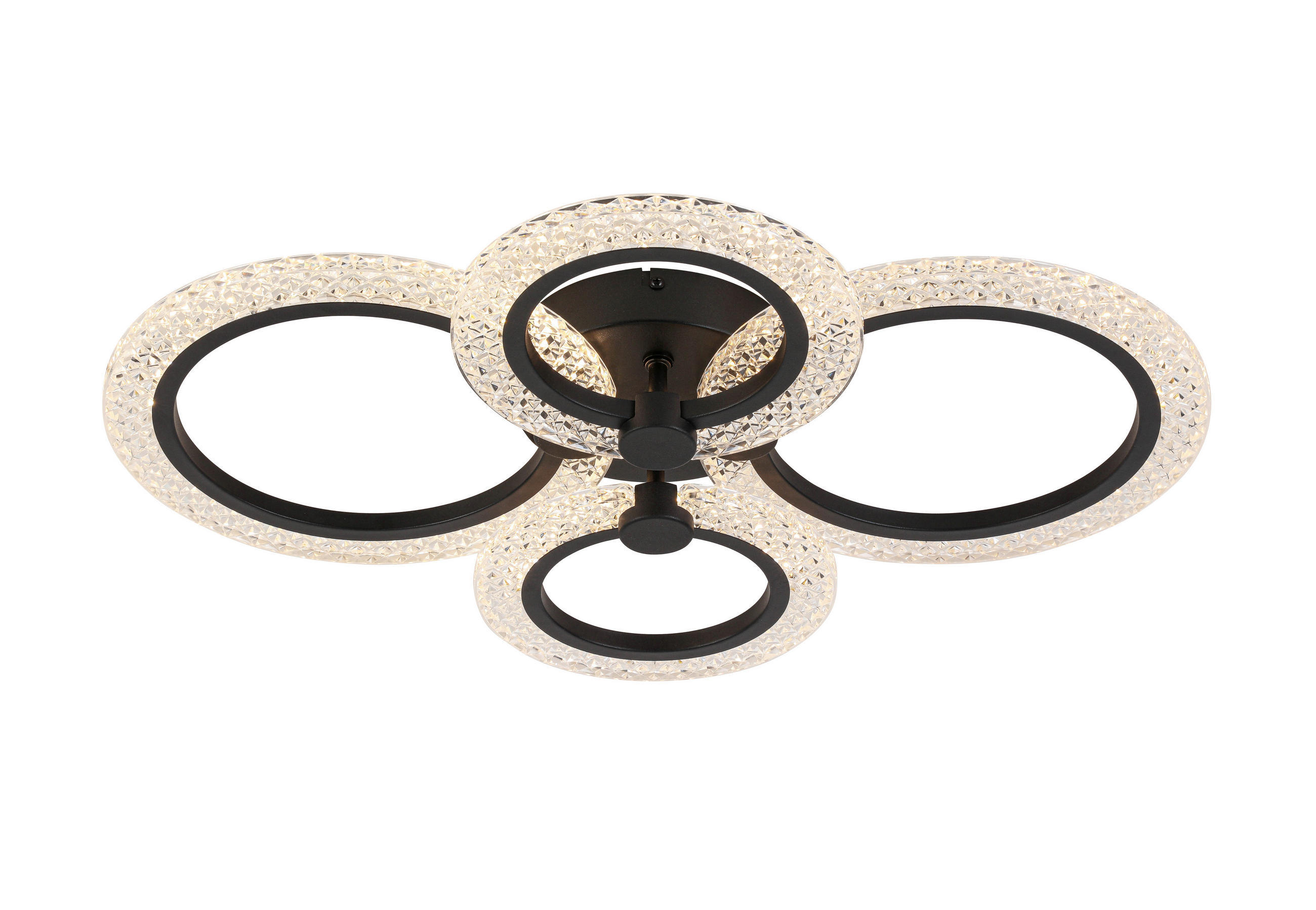 LED-DECKENLEUCHTE Optima 59/45/9 cm   - Schwarz, Design, Kunststoff/Metall (59/45/9cm) - Novel
