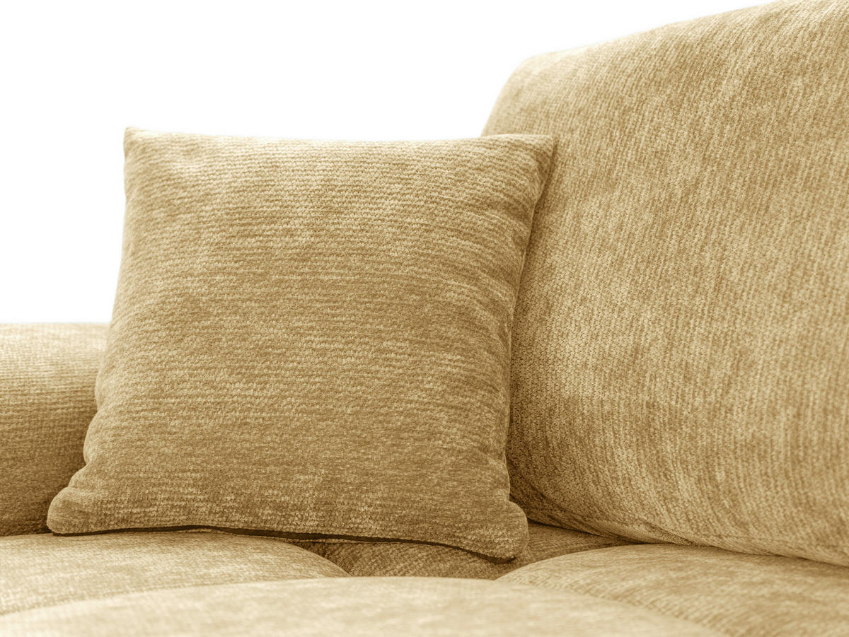 ECKSOFA  in Chenille Senfgelb  - Chromfarben/Senfgelb, KONVENTIONELL, Kunststoff/Textil (183/290cm) - Xora