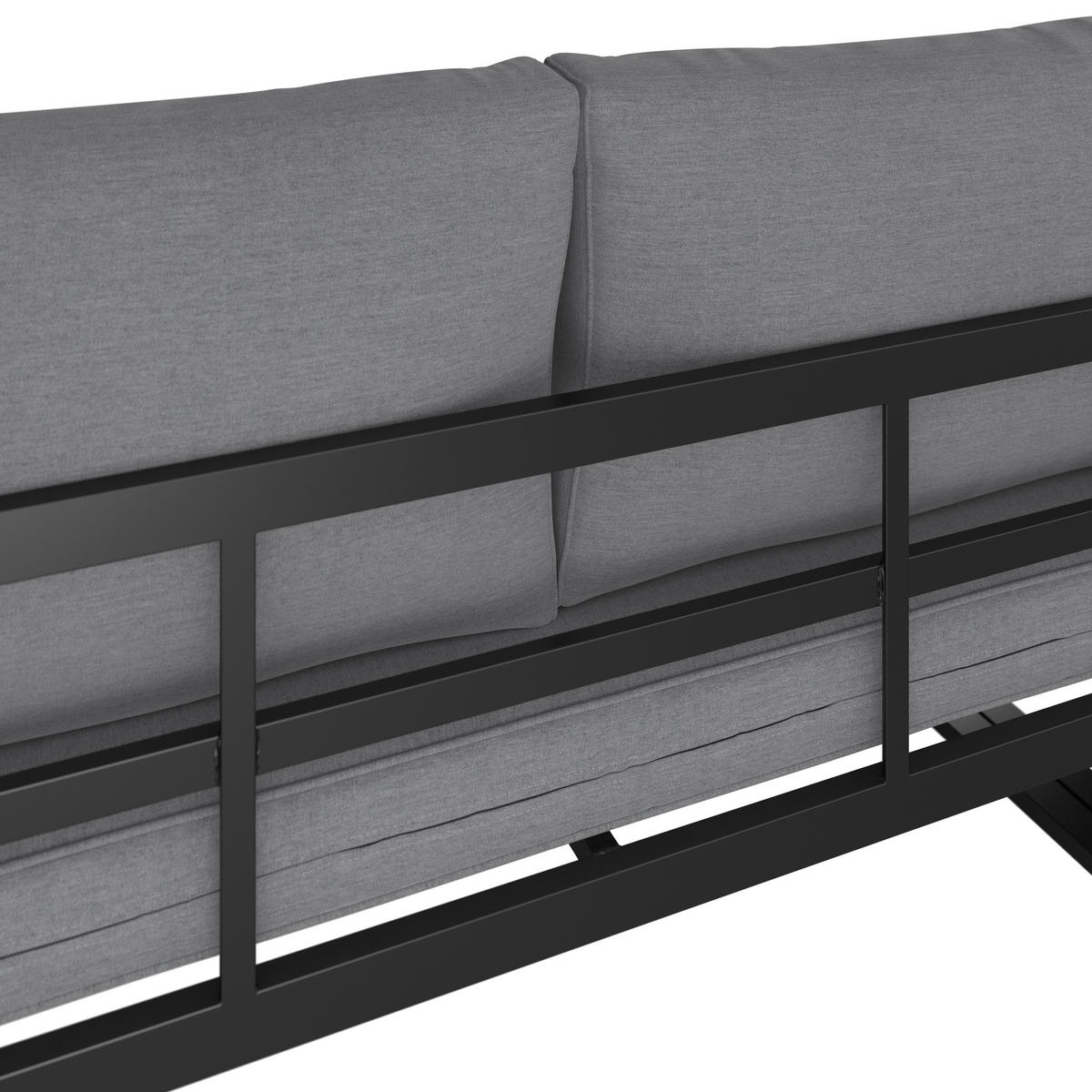 LOUNGE GARNITURA   metal, tekstil  antracit, siva    - siva/antracit, Design, metal/tekstil (188/250cm) - Ambia Garden
