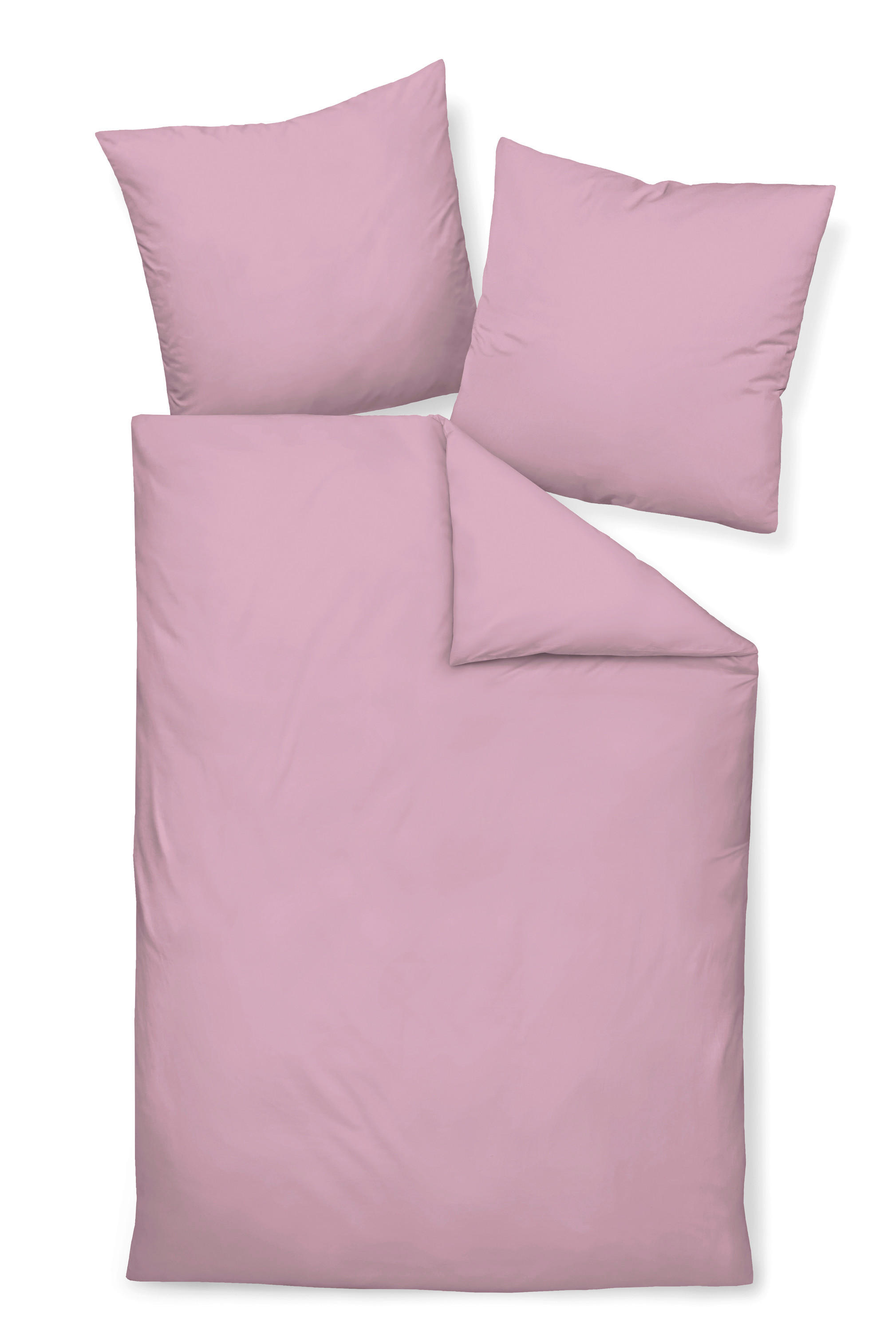 BETTWÄSCHE Giacomo Makosatin 135/200 cm  - Rosa, Basics, Textil (135/200cm) - Janine