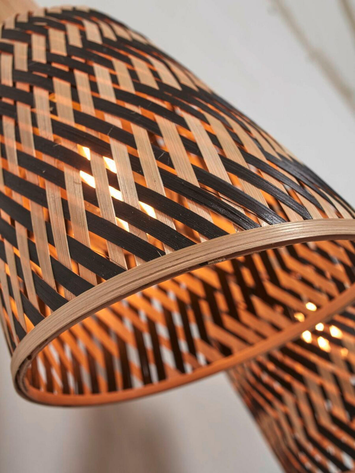 TAKLAMPA GOOD&MOJO  28/15/24 cm  - svart/naturfärgad, Trend (28/15/24cm) - Good & Mojo