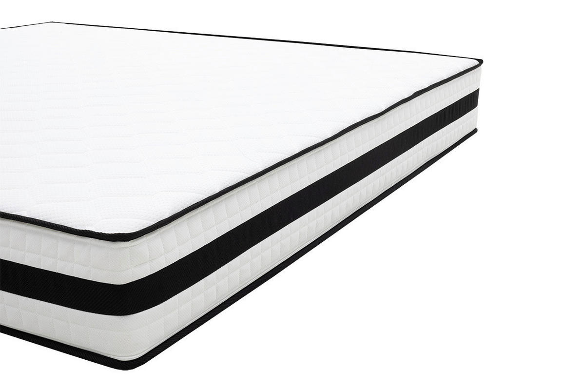 BOXSPRINGMATRATZE NOIR H3, 200/200 cm, Höhe ca.:  - Schwarz/Weiß, Basics, Textil (200/200cm) - Livetastic