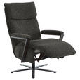 RELAXSESSEL in Textil Schwarzbraun  - Schwarzbraun/Schwarz, Design, Textil/Metall (68/117/85cm) - Cantus