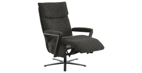 RELAXSESSEL in Textil Schwarzbraun - Schwarzbraun/Schwarz, Design, Textil/Metall (68/117/85cm) - Cantus