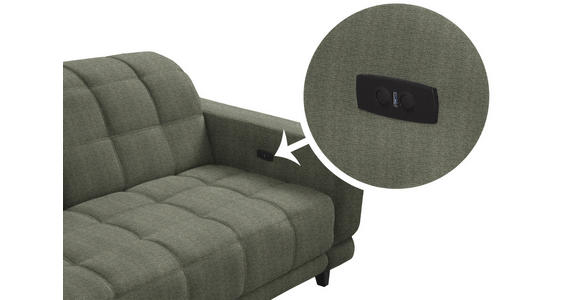 ECKSOFA in Webstoff Grün  216/302 cm  - Schwarz/Grün, Design, Holz/Textil (216/302cm) - Xora