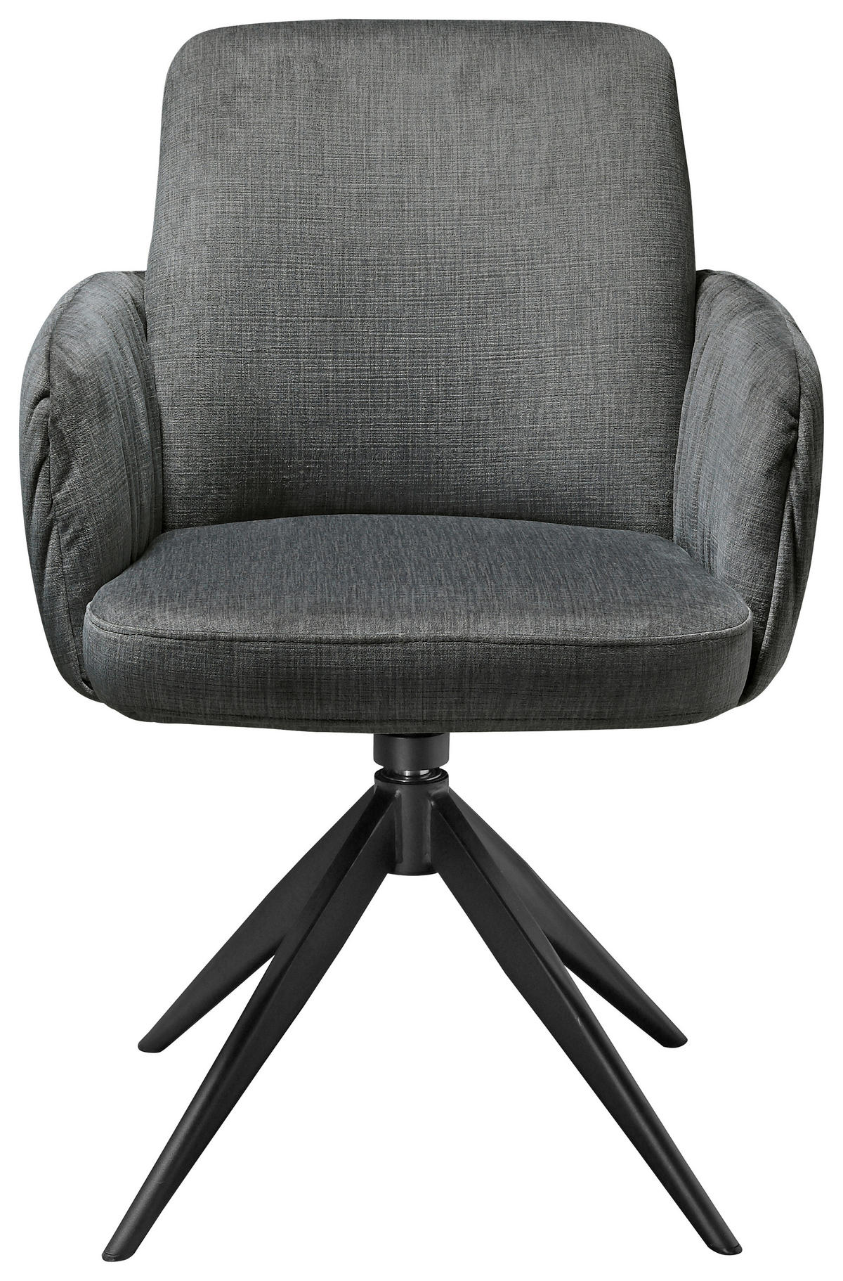 ARMLEHNSTUHL  in Eisen Samt  - Schwarz/Grau, Design, Textil/Metall (59/85/62cm) - Moderano