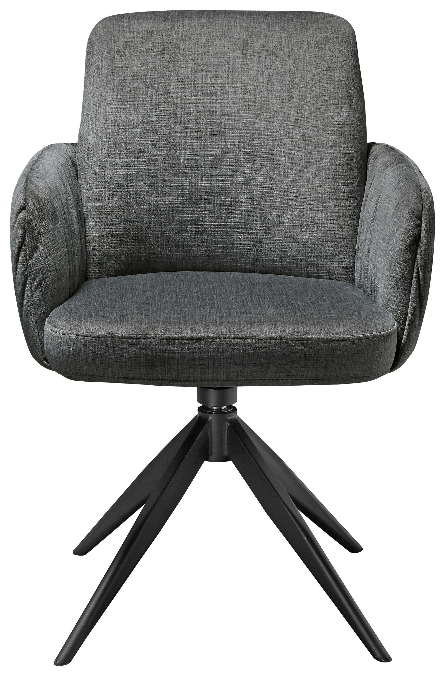 Thumbnail - Moderano Armlehnstuhl, Grau, Schwarz, Metall, Textil, Drehkreuz, 59x85x62 cm, Lederauswahl, Stoffauswahl, Wippfunktion, ...