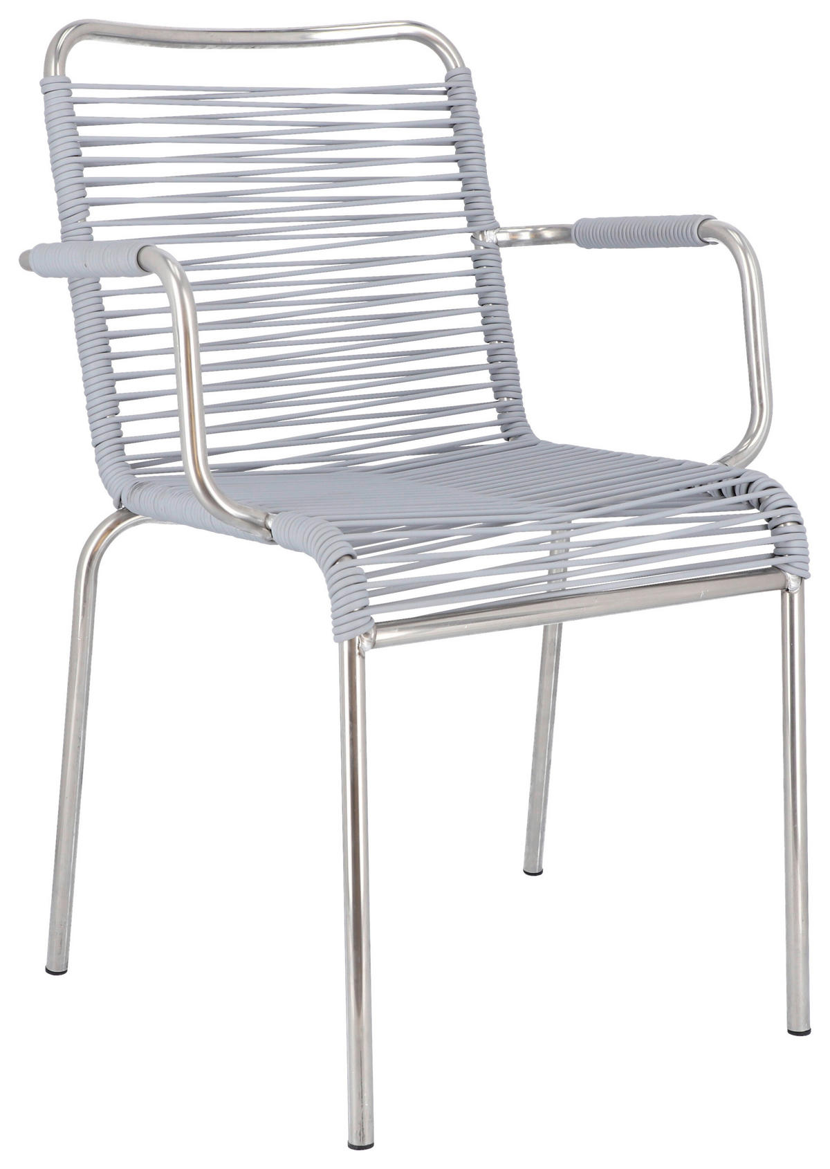 GARTENSESSEL-SET Aluminium Alufarben, Grau  - Alufarben/Grau, Design, Kunststoff/Metall (57/85/57cm) - FIAM