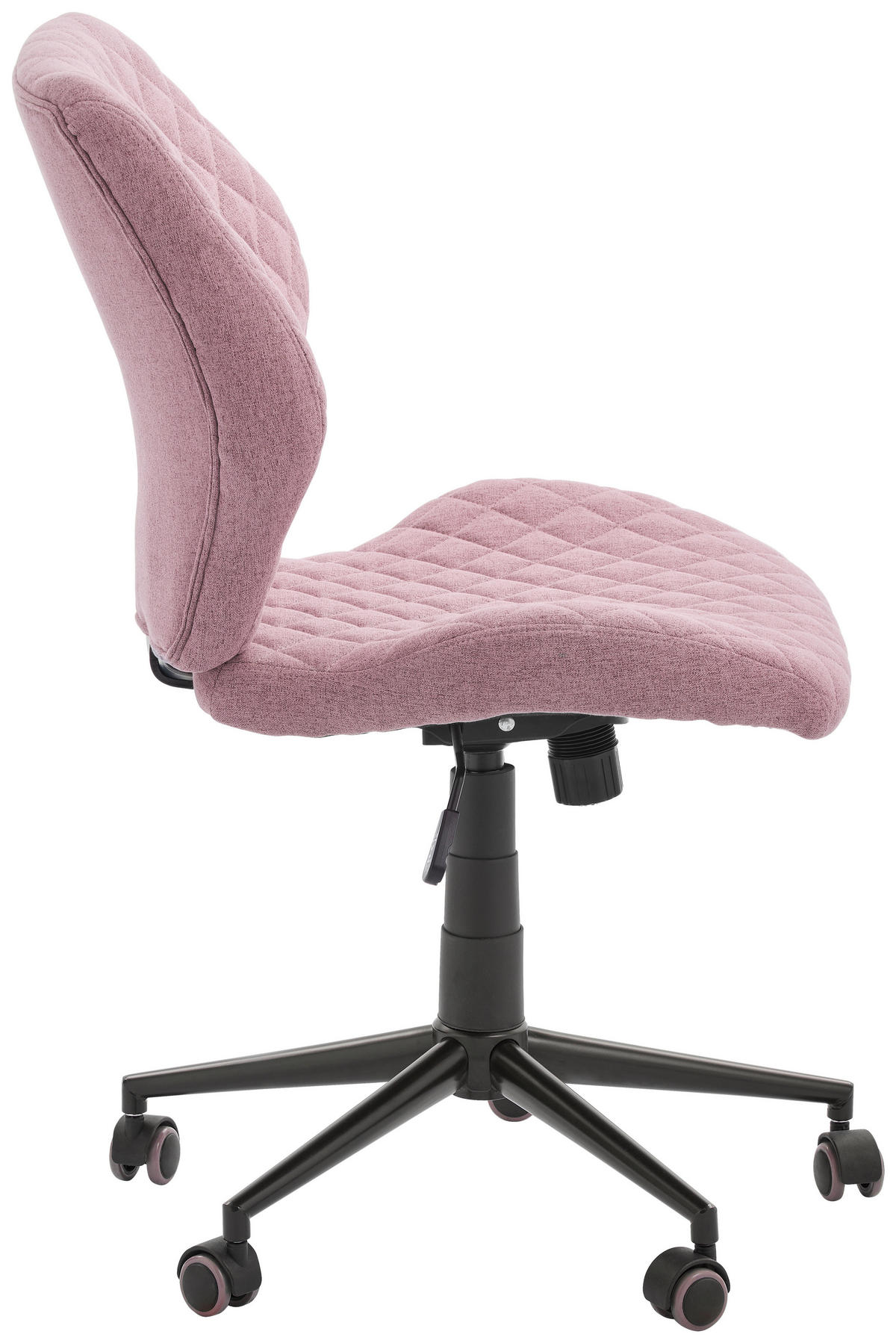 SCAUN ROTATIV  țesătură roz  - roz/negru, Modern, plastic/metal (51/90-98/51cm) - Carryhome