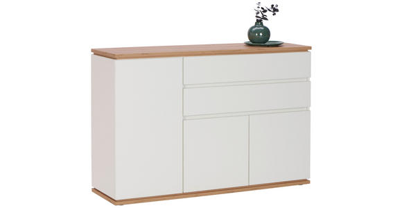 SIDEBOARD 139/93/42 cm  in Weiß, Eiche Artisan  - Schwarz/Weiß, MODERN, Holzwerkstoff/Kunststoff (139/93/42cm) - Xora