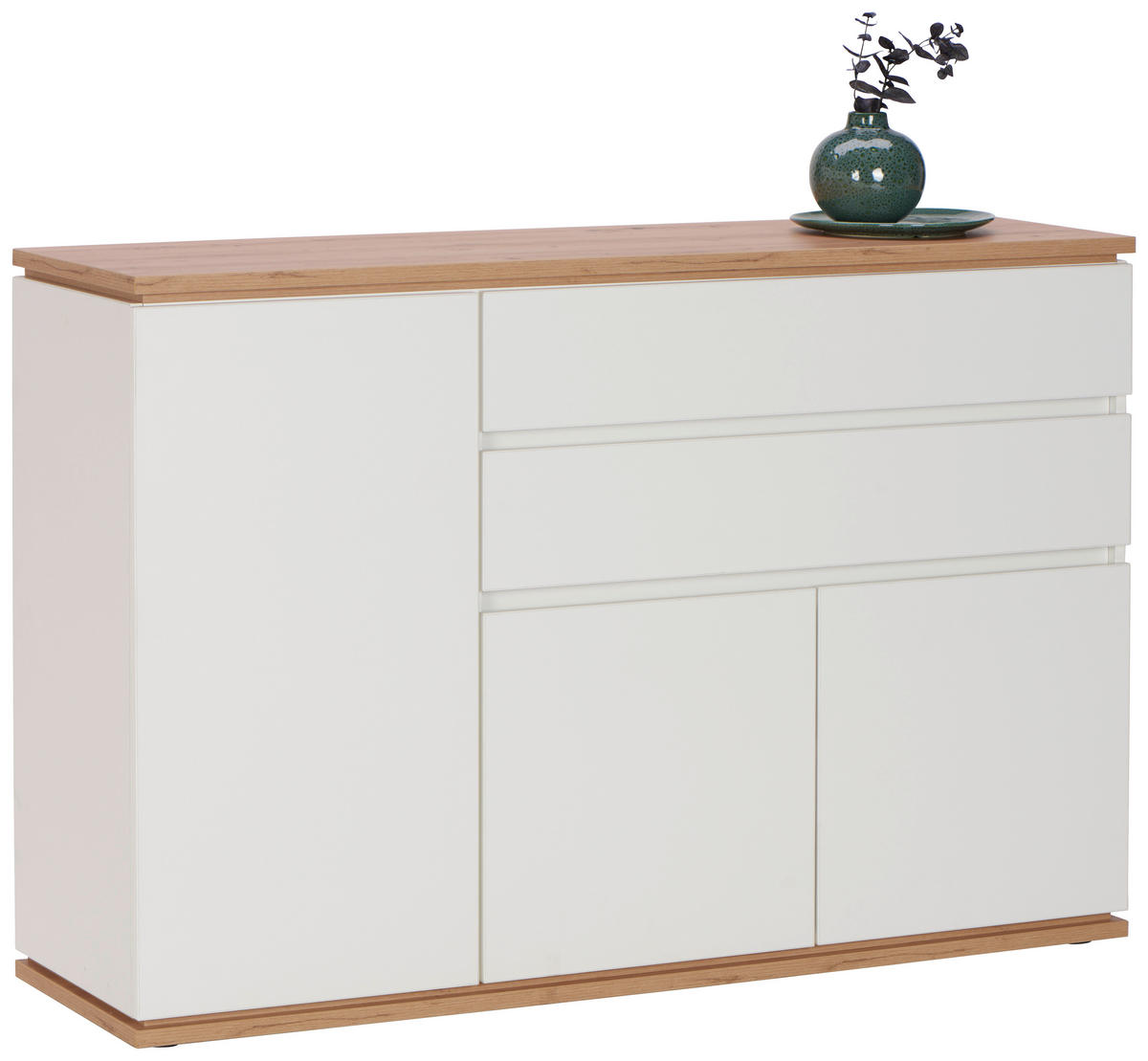 SIDEBOARD  in 139/93/42 cm  - Schwarz/Weiß, MODERN, Holzwerkstoff/Kunststoff (139/93/42cm) - Xora
