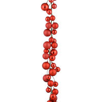 KARÁCSONYFADÍSZ - piros, Basics, műanyag (180/4/4cm)