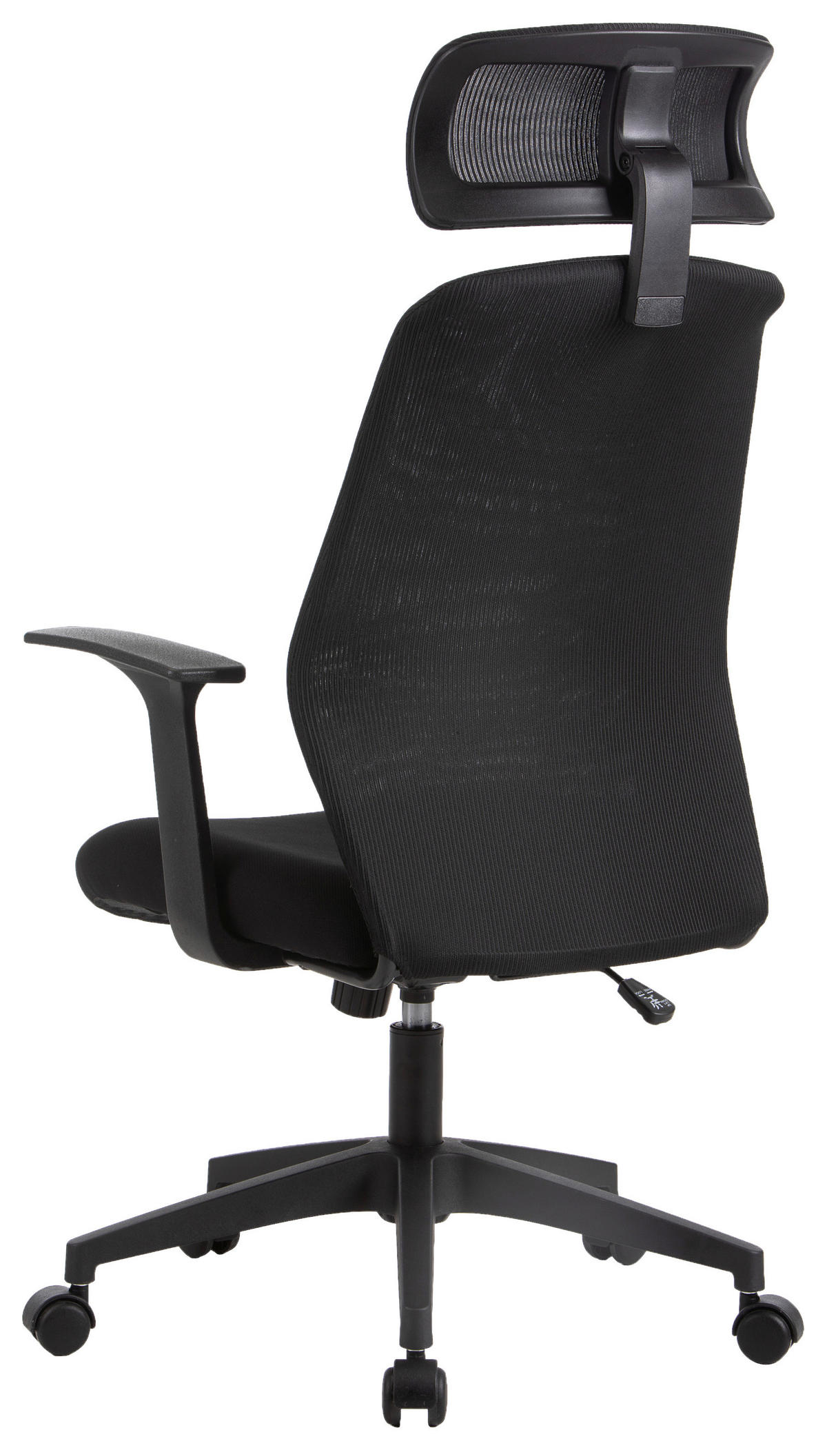 PISARNIŠKI STOL umetna masa, tekstil črna  - črna, Basics, umetna masa/tekstil (65/119-127/63cm) - Xora