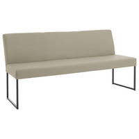 SITZBANK 180/86/62 cm Lederlook, beschichtet Taupe Metall  - Taupe/Anthrazit, Design, Textil/Metall (180/86/62cm) - Musterring