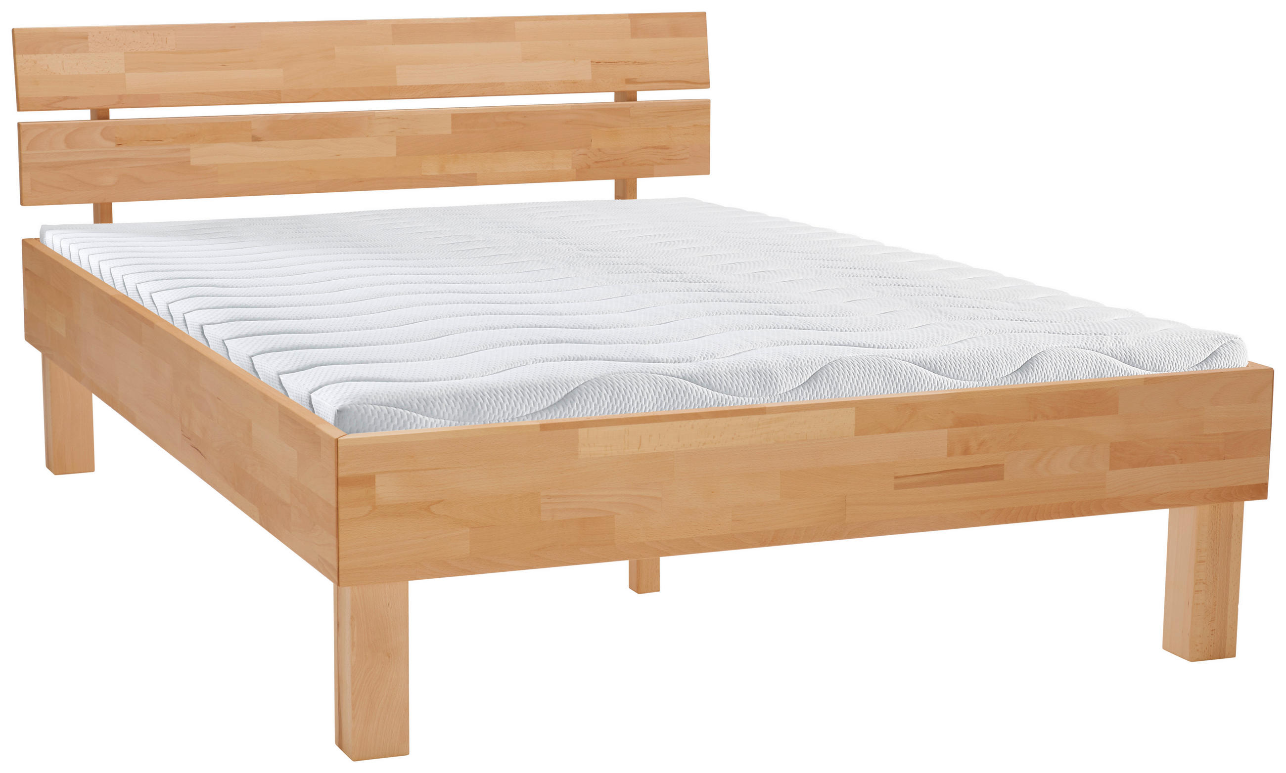 BETT 140/200 cm in Buchefarben - Buchefarben, Natur, Holz (140/200cm) - Carryhome