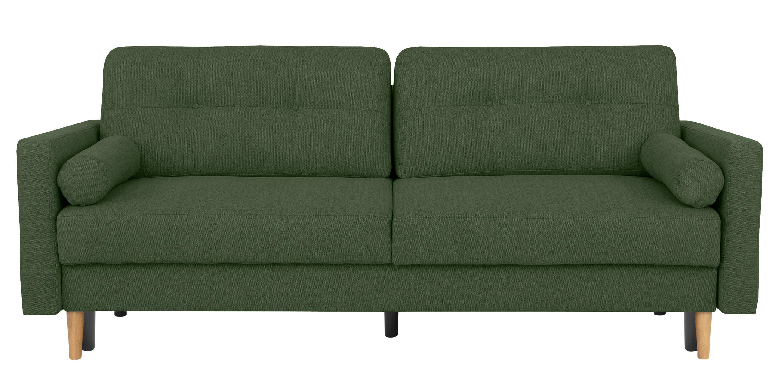 SCHLAFSOFA in Grün - Buchefarben/Grün, Design, Holz/Textil (222/93/99cm) - MID.YOU