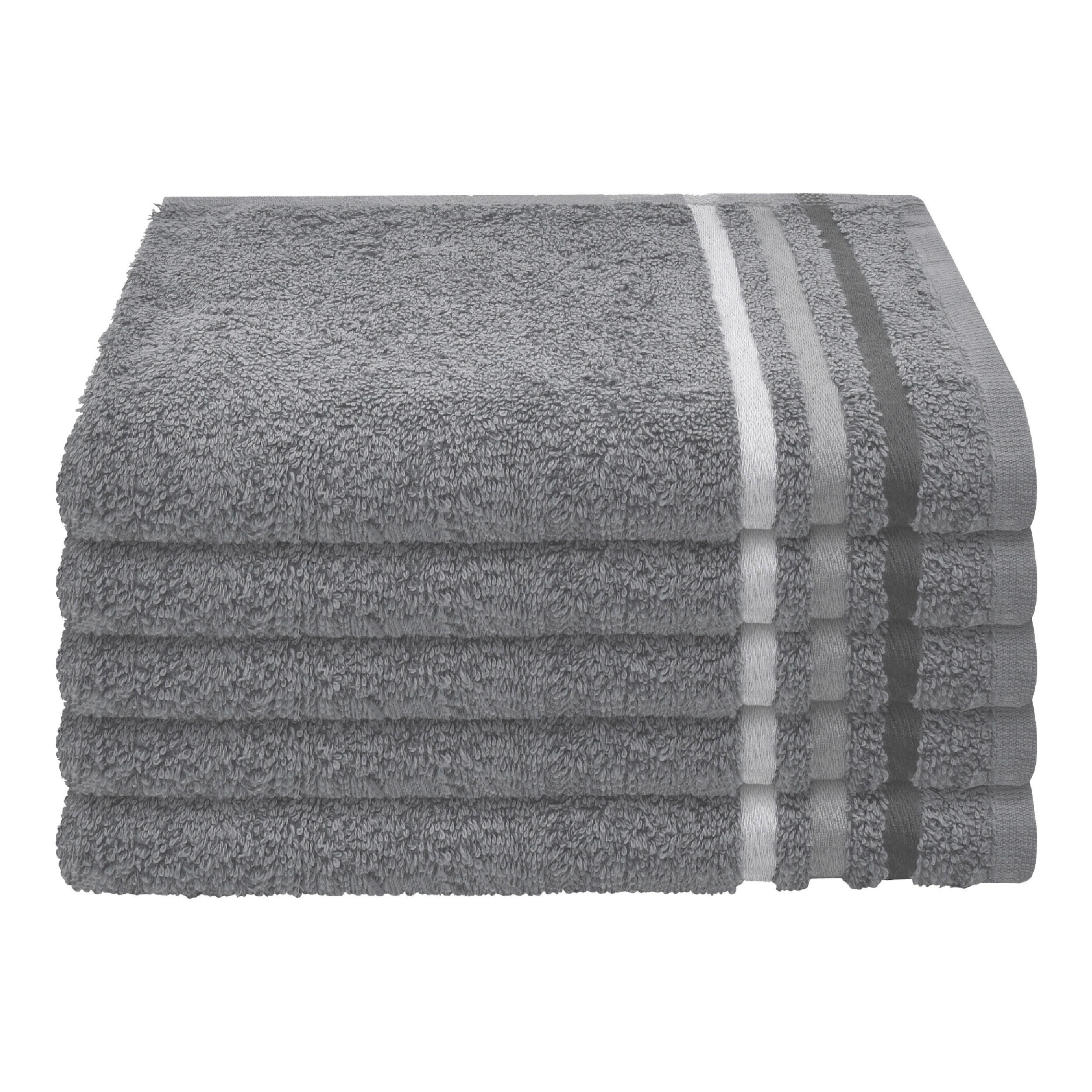 GÄSTETUCHSET Dunkelgrau 5-teilig 30/50 cm  - Dunkelgrau, Basics, Textil (30/50cm) - Schiesser