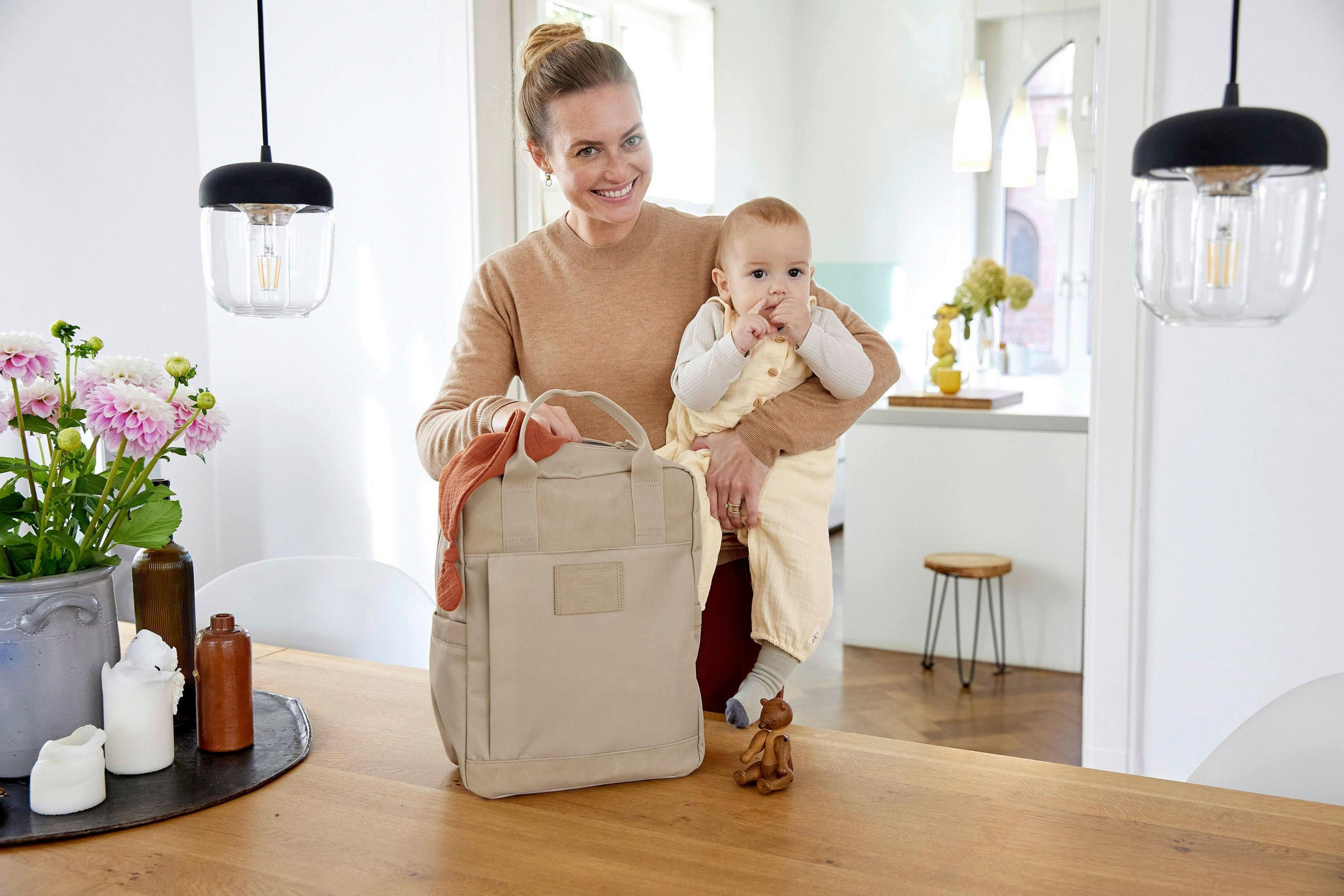 WICKELRUCKSACK  - Beige, Basics, Textil (28,5/14/38cm) - Lässig