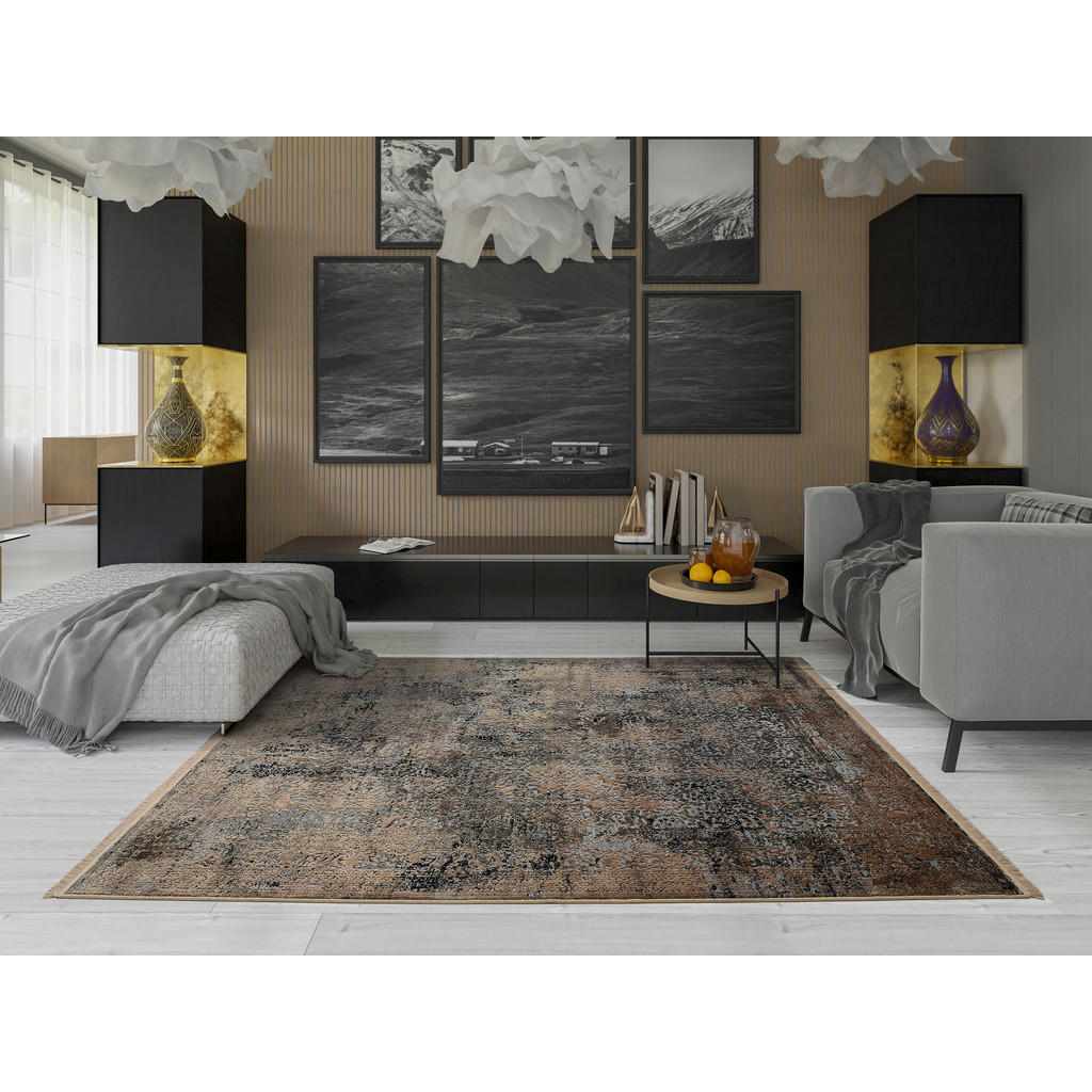 Thumbnail - Dieter Knoll Webteppich Foix- Exklusi, Braun, Textil, Uni, rechteckig, 240x340 cm, Oeko-Tex® Standard 100, für Fußbodenh...