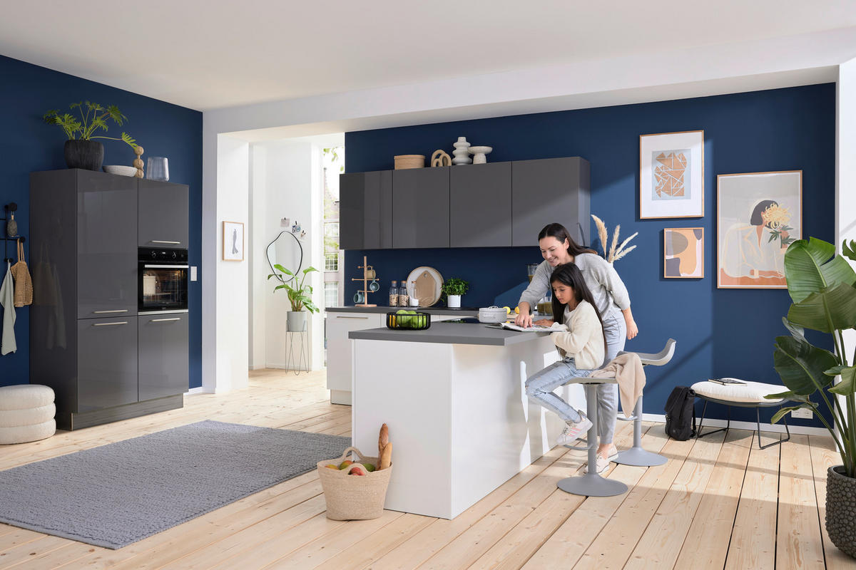 INBYGGNADSKÖK   - vit/grå, Design, trämaterial - Nolte Küchen