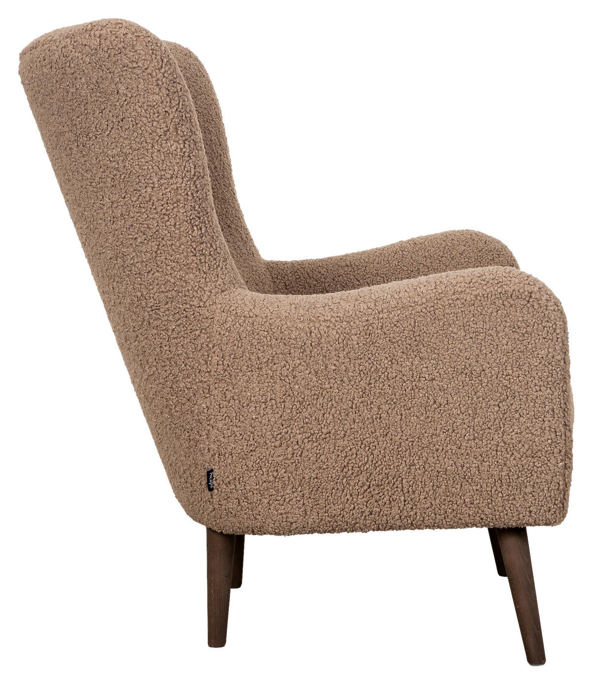 FÅTÖLJ i trä, textil brun, svart  - brun/svart, Design, trä/textil (79/100/86cm) - Best Price