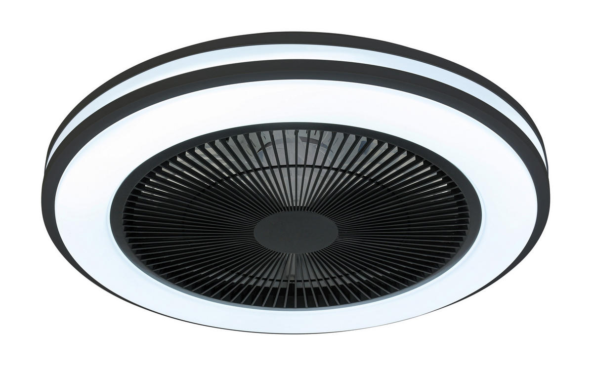 DECKENVENTILATOR - Schwarz/Weiß, Trend, Kunststoff/Metall (58/14,5cm) - Mican