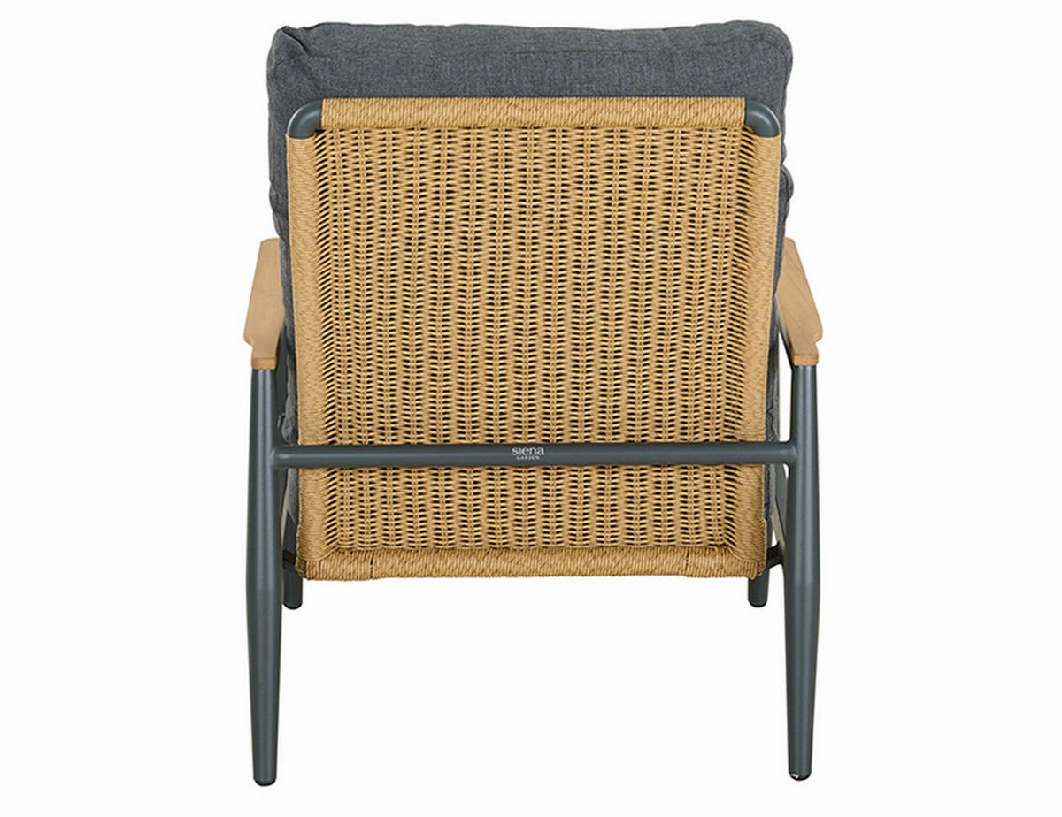 LOUNGEGARNITUR Teakholz Aluminium  - Anthrazit/Grau, Basics, Holz/Metall - Siena Garden