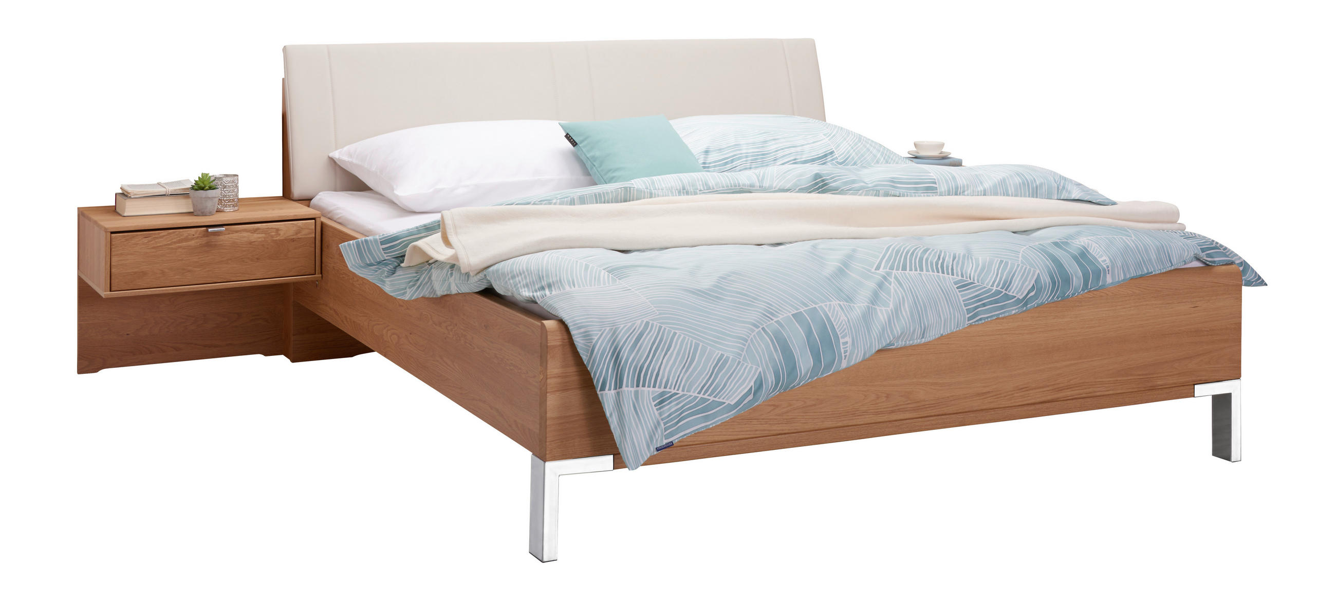 BETTANLAGE 180/200 cm  Eichefarben, Champagner   - Champagner/Eichefarben, Konventionell, Holz/Holzwerkstoff (180/200cm) - Dieter Knoll