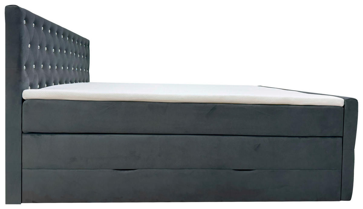 POSTEL BOXSPRING, 140/200 cm, černá - černá, Moderní, textil (140/200cm) - Livetastic