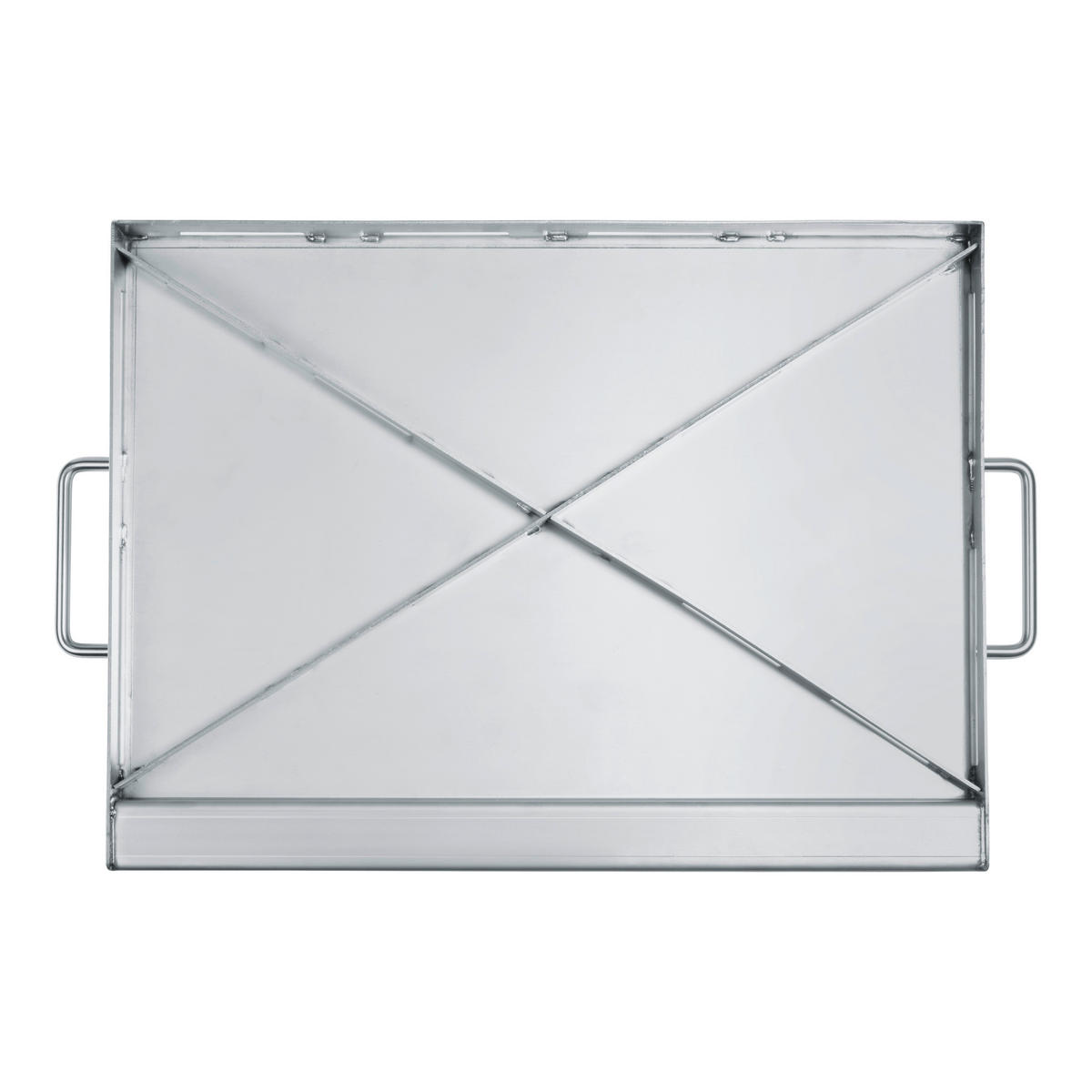 GRILLPLATTE - Edelstahlfarben, Basics, Metall (46,5/33,5/8cm) - CHEF CUISINE