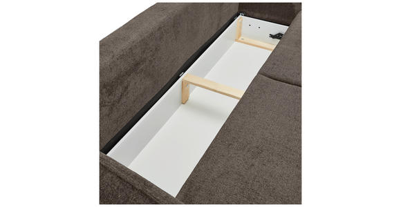 SCHLAFSOFA in Chenille Graubraun - Graubraun/Schwarz, KONVENTIONELL, Holz/Textil (238/99/108cm) - Carryhome