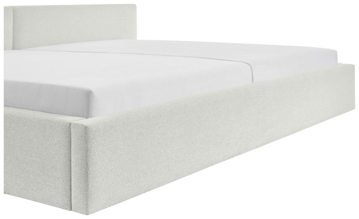 POLSTERBETT 240/200 cm,  in Weiß,  - Weiß, Basics, Textil (240/200cm) - Boxxx