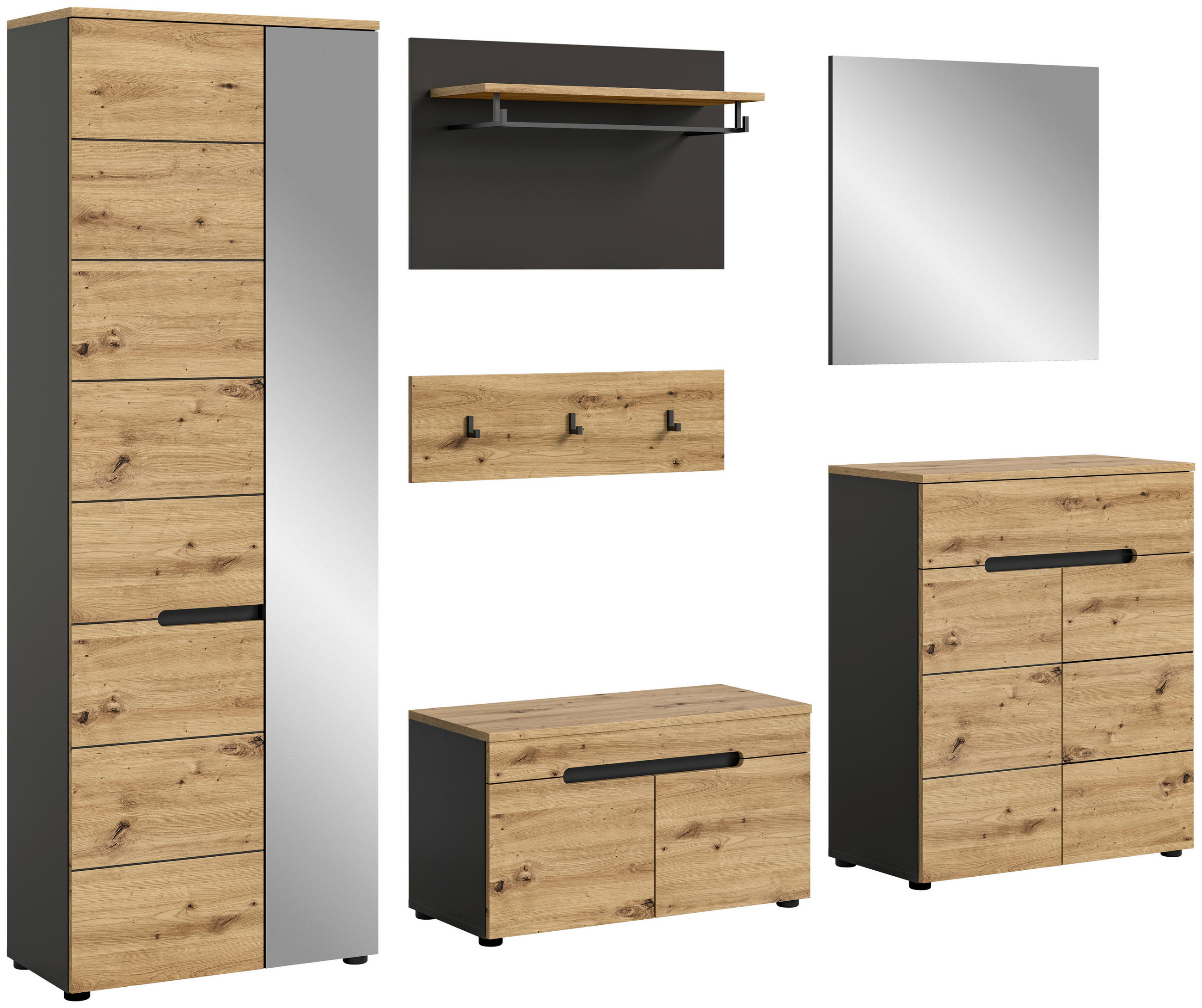 HALLM&Ouml;BEL 5 delar i 255/190/37 cm 190/255/37 cm
