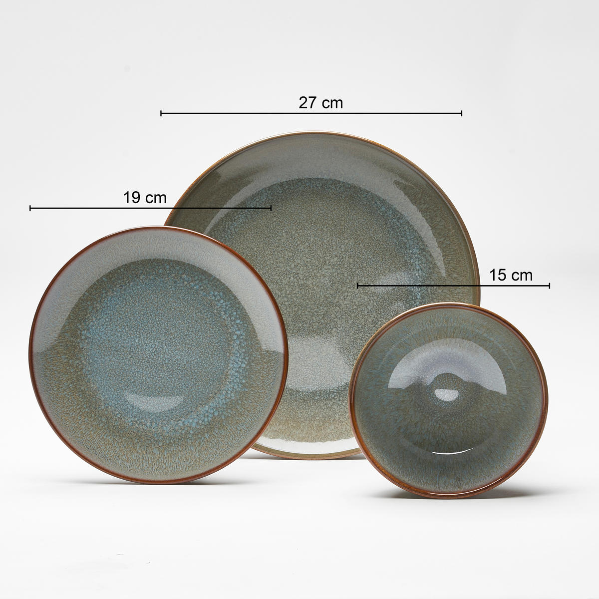 KOMBISERVICE Graugrün Olbia Lago 16-teilig 4 Personen  - Graugrün, Basics, Keramik - Van Well