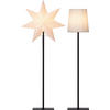 STEHLEUCHTE 35/15/85 cm    - Schwarz/Weiß, Basics, Papier/Textil (35/15/85cm) - Eglo
