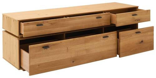 LOWBOARD  in 183/62/51 cm  - Wildeiche/Anthrazit, Natur, Holz/Holzwerkstoff (183/62/51cm) - MID.YOU