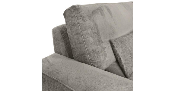 BIGSOFA Chenille Hellgrau - Hellgrau/Schwarz, KONVENTIONELL, Kunststoff/Textil (282/73/115cm) - Carryhome