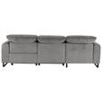 ECKSOFA  in Cord Dunkelgrau  180/266 cm  - Dunkelgrau/Schwarz, KONVENTIONELL, Textil/Metall (180/266cm) - Hom`in