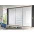 SCHWEBETÜRENSCHRANK 3-türig Weiß - Chromfarben/Weiß, Design, Glas/Holzwerkstoff (336/240/68cm) - Moderano SCHWEBETÜRENSCHRANK 3-türig Weiß - Chromfarben/Weiß, Design, Glas/Holzwerkstoff (336/240/68cm) - Moderano