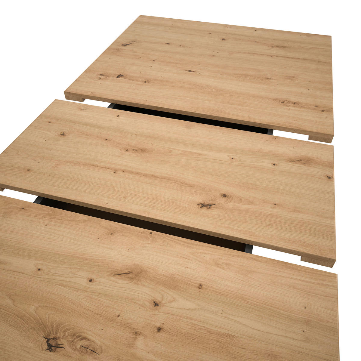 AUSZIEHTISCH Eiche Artisan rechteckig  ausziehbar  - Eiche Artisan/Weiß, KONVENTIONELL, Holzwerkstoff (150-190/76/90cm)