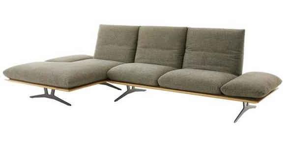 ECKSOFA in Flachgewebe Grün 159/314 cm - Schwarz/Grün, Design, Holz/Textil (159/314cm) - Dieter Knoll