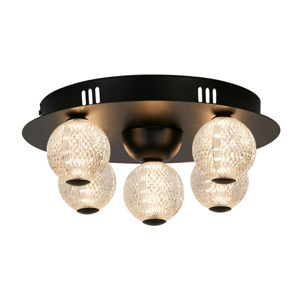 DECKENLEUCHTE Asteroid 33/16 cm  - Schwarz, Design, Metall (33/16cm)