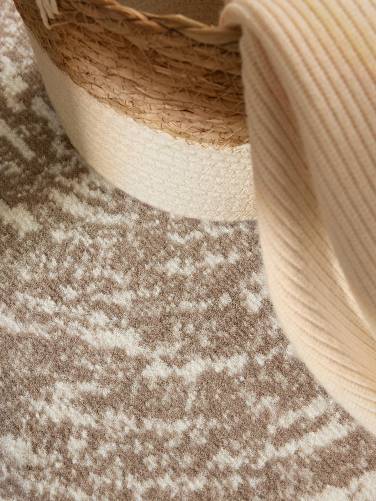 WEBTEPPICH 120 cm Gloria Creme, Beige  - Beige/Creme, Design, Kunststoff/Textil (120cm)