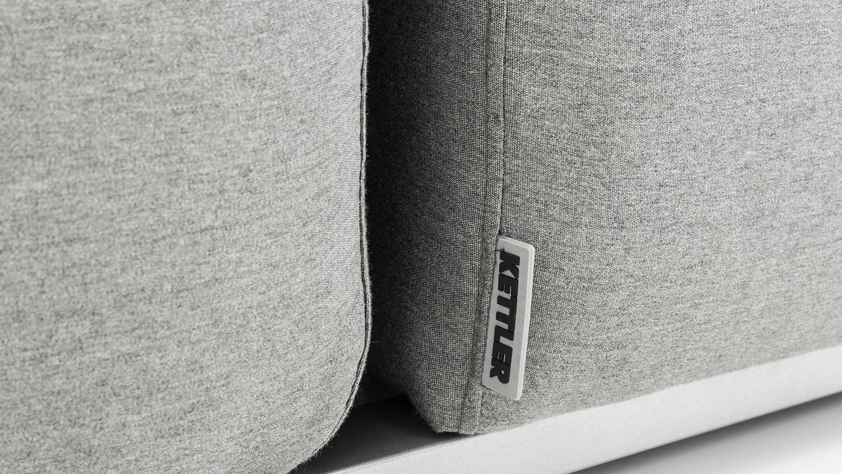 SONNENLIEGE 90/33/213 cm  - Silberfarben/Grau, Basics, Textil/Metall (90/33/213cm) - Kettler