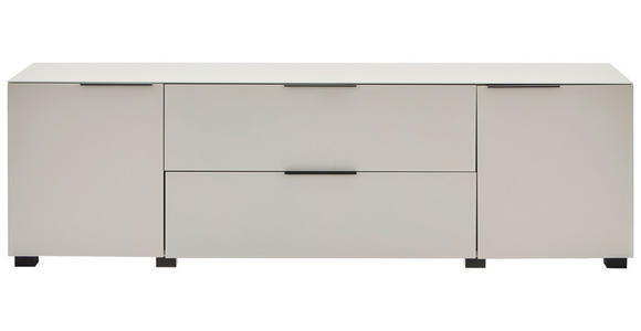 LOWBOARD  in 180/54.7/42 cm  - Kaschmir/Schwarz, Design, Glas/Holzwerkstoff (180/54.7/42cm) - Novel