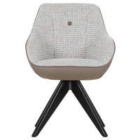 ARMLEHNSTUHL  in Chenille, Lederlook  - Taupe/Beige, MODERN, Holz/Textil (60/83/65cm) - Novel